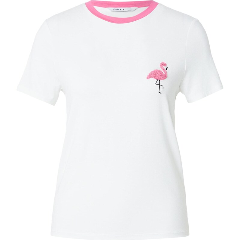 ONLY Tričko ONLHEART svetloružová / čierna / biela 67449843