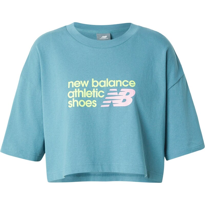 new balance Tričko modrozelená / limetková / ružová 67449886