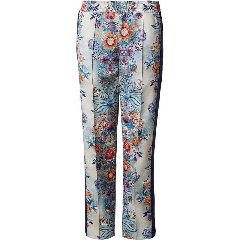 Just Cavalli Nohavice TROPICAL GARDEN petrolejová / fialová / oranžová 67449937