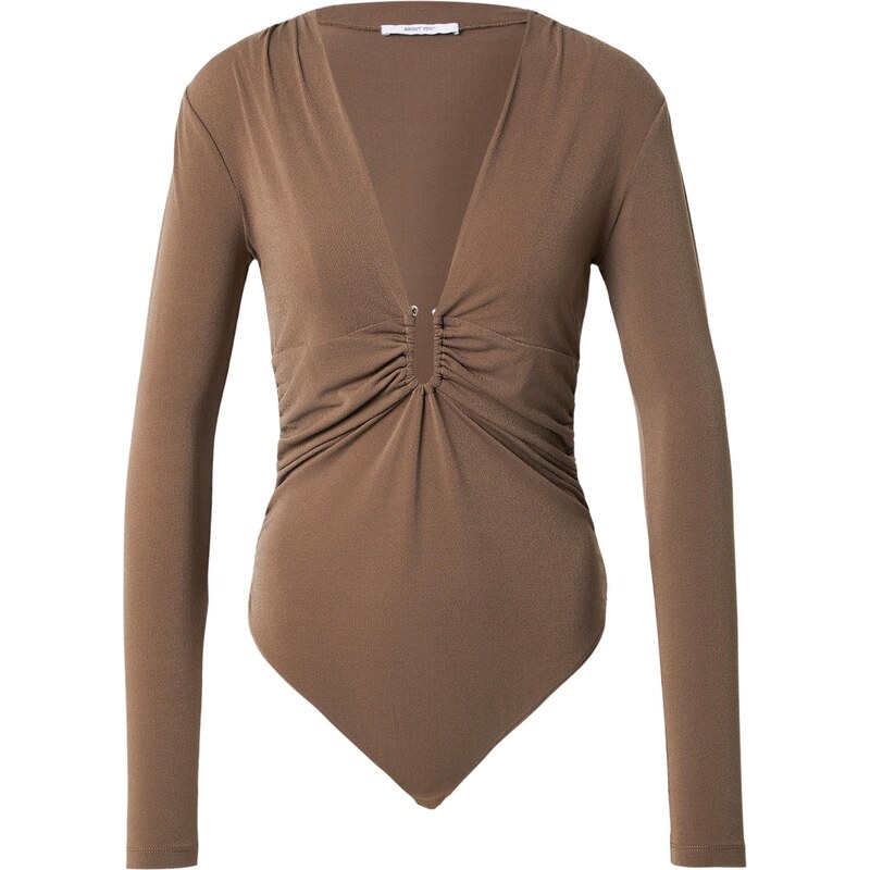 ABOUT YOU Košeľové body Maischa hnedá 67449935