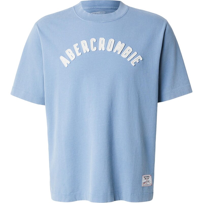 Abercrombie & Fitch Tričko nebesky modrá / biela ako vlna 67449981