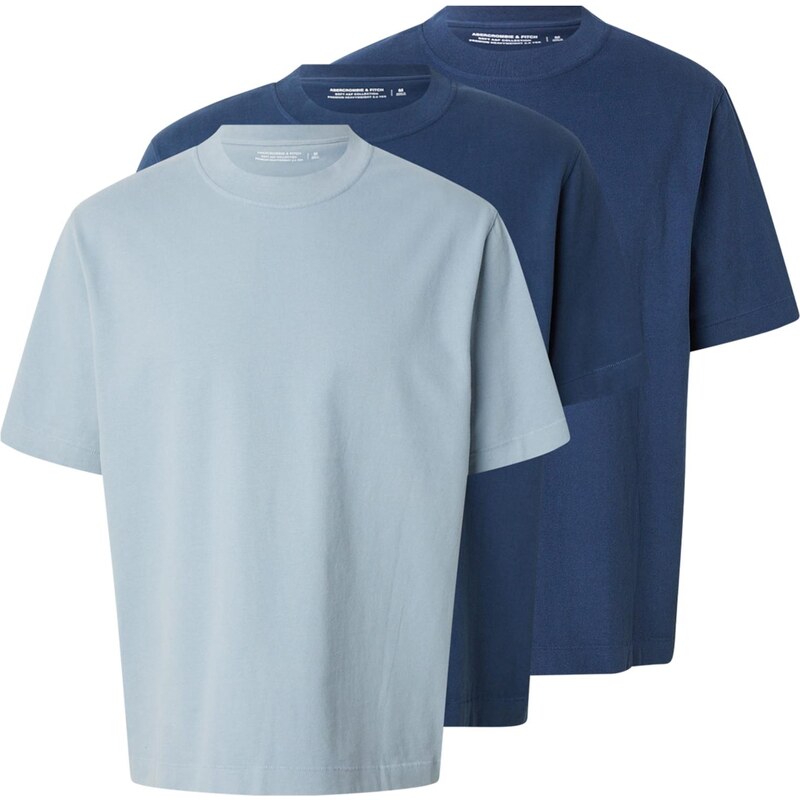 Abercrombie & Fitch Tričko enciánová / svetlomodrá / tmavomodrá 67449983