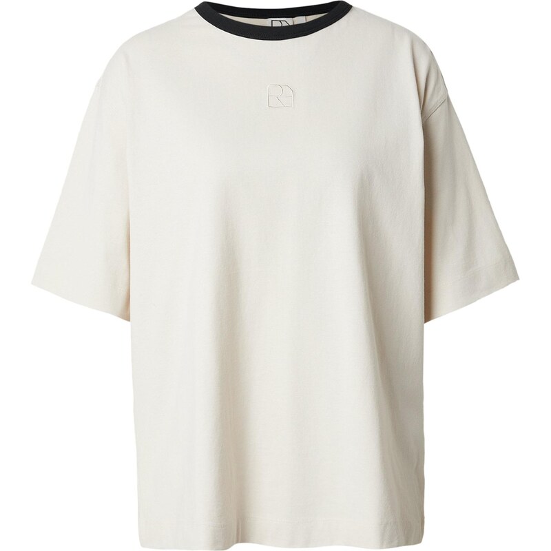 VILA ROUGE EDIT Tričko ROUNAOMI krémová / čierna 67450017