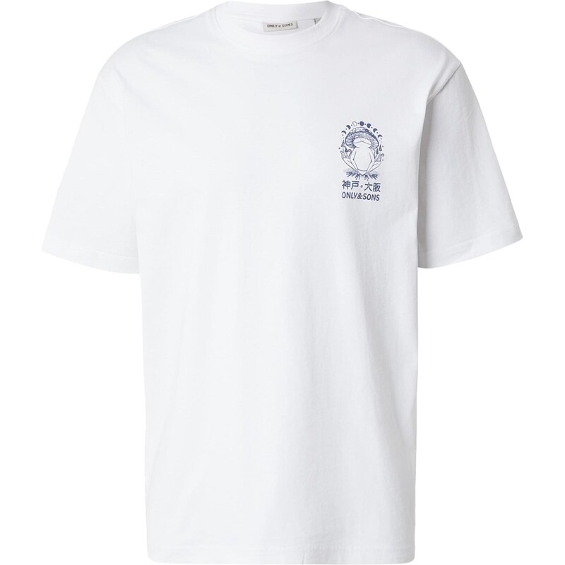 Only & Sons Tričko ONSCHAMPI tmavomodrá / biela 67450024