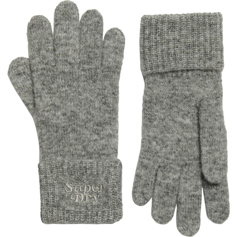 Superdry & Co Prstové rukavice sivá melírovaná 67456712