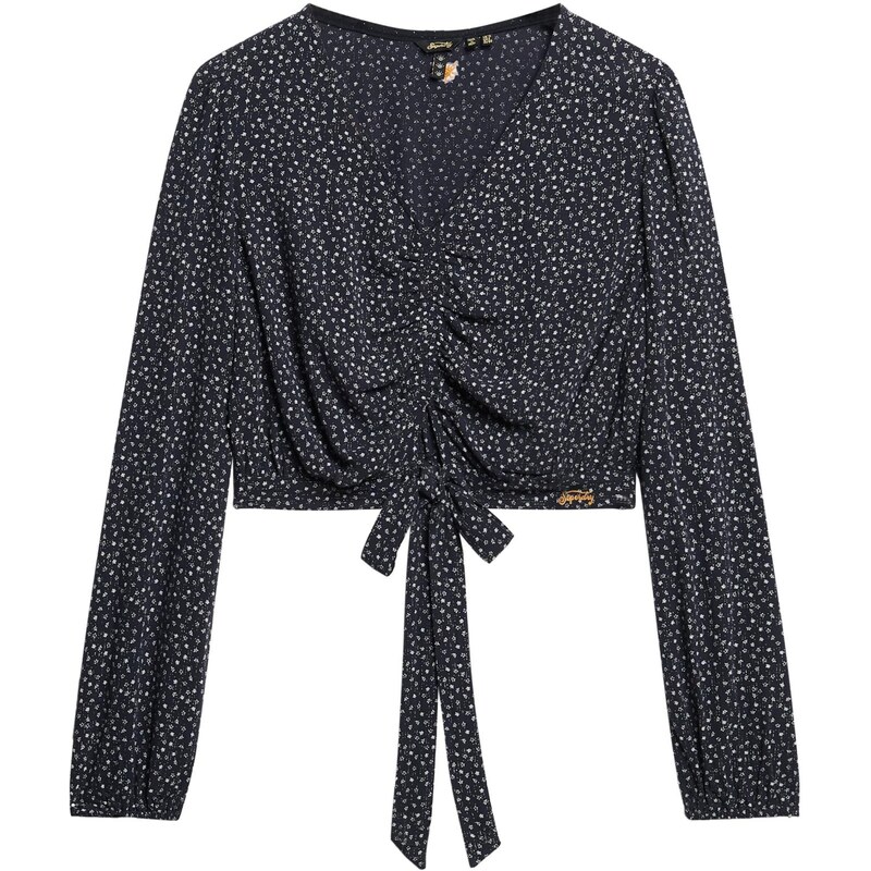 Superdry & Co Blúzka Vintage námornícka modrá / svetlosivá 67456752