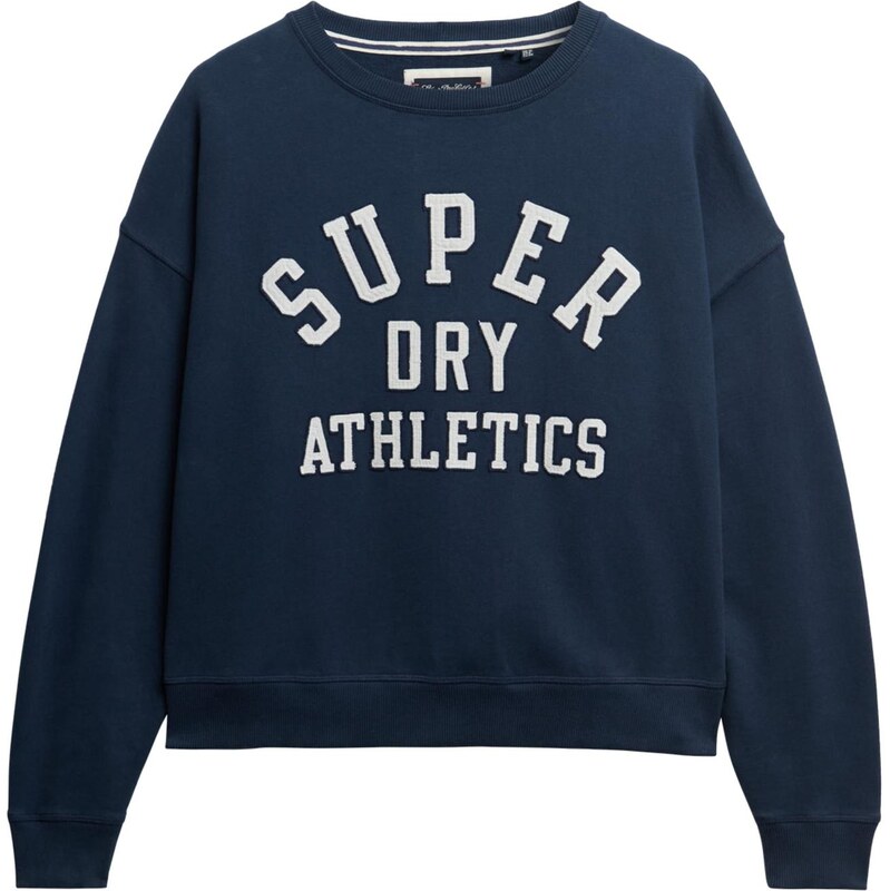 Superdry & Co Mikina Athletic Essentials námornícka modrá / biela 67456792
