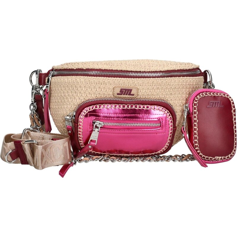 STEVE MADDEN Taška cez rameno béžová / svetloružová / bordová 67456833