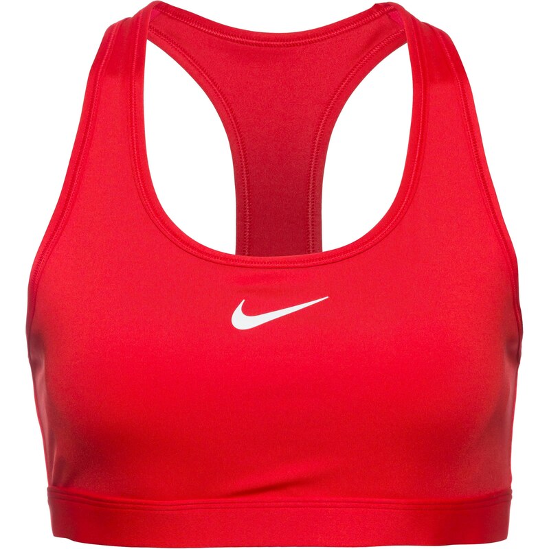 NIKE Športová podprsenka Swoosh červená / biela 67456887