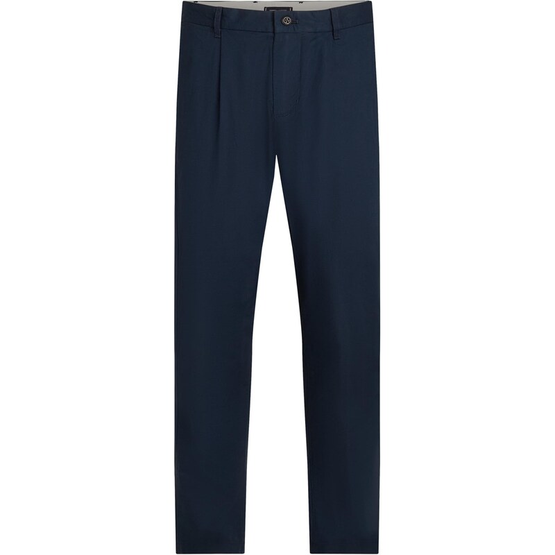TOMMY HILFIGER Plisované nohavice HARLEM námornícka modrá 67456897