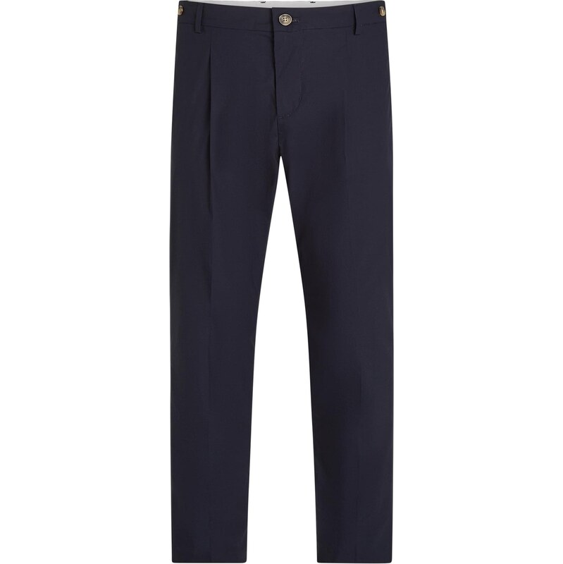 TOMMY HILFIGER Plisované nohavice HARLEM tmavomodrá 67456898