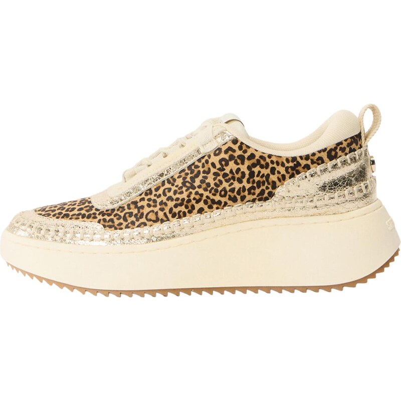 STEVE MADDEN Nízke tenisky Doubletak svetlobéžová / hnedá / zlatá / 67457091