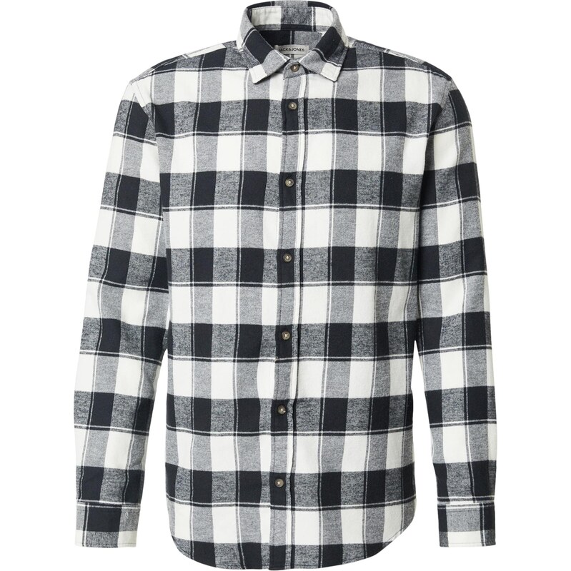 JACK & JONES Košeľa JWHJOSHUA čierna / biela 67457153