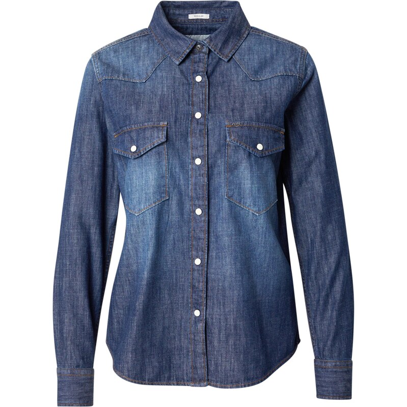 Pepe Jeans Blúzka modrá denim 67457255