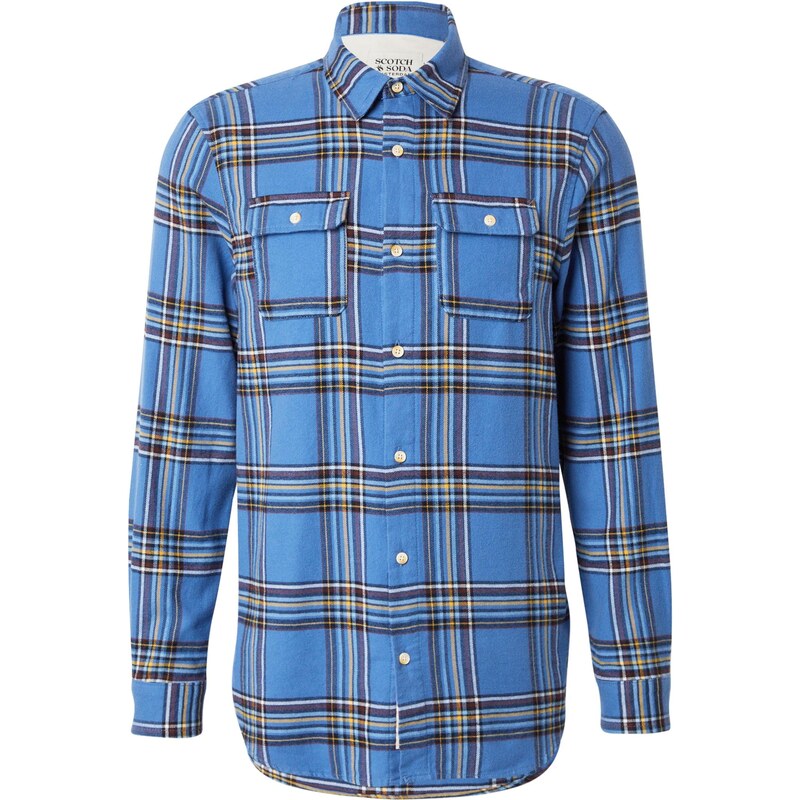 SCOTCH & SODA Košeľa modrá denim / žltá / bordová / šedobiela 67457319
