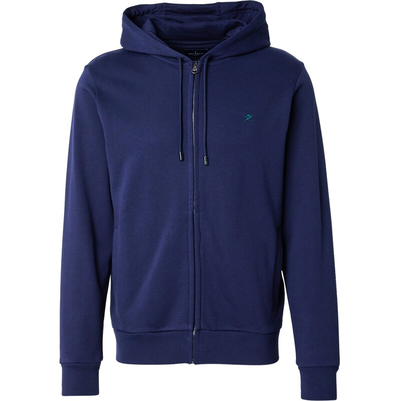 Hackett London Tepláková bunda CLASSIC námornícka modrá / svetlozelená 67457360