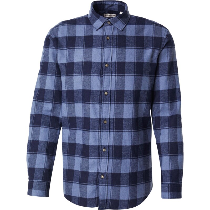 JACK & JONES Košeľa JWHJOSHUA indigo / modrosivá / modrá melírovaná 67457465