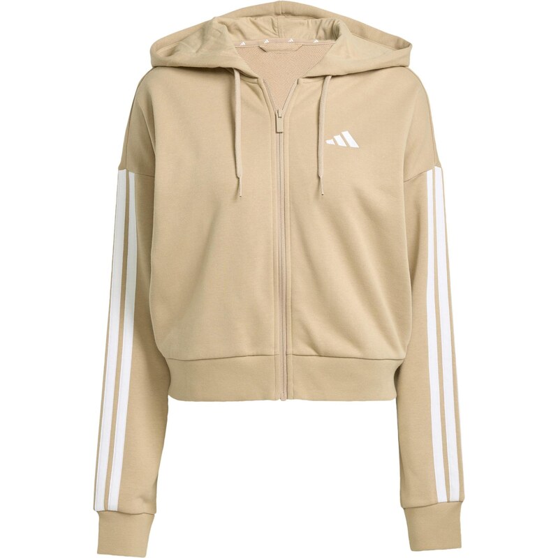 ADIDAS SPORTSWEAR Športová mikina so zipsom béžová / biela 67457490