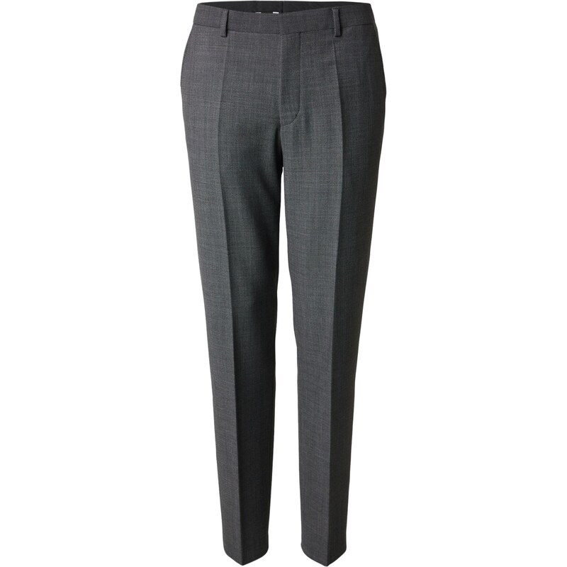 BOSS Nohavice s pukmi Leon sivá melírovaná 67458644