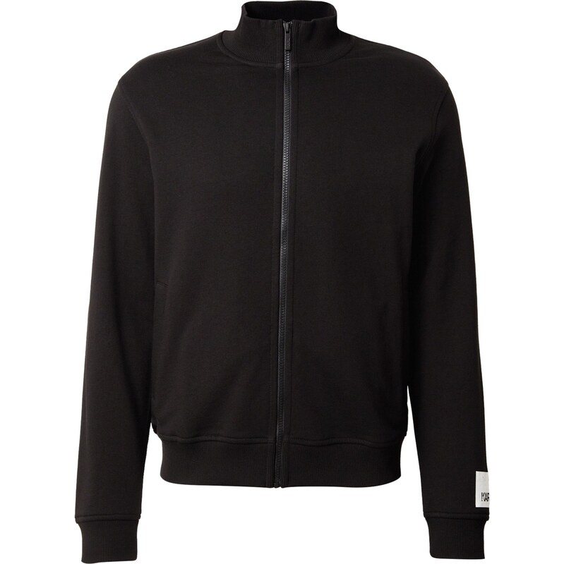 Karl Lagerfeld Tepláková bunda čierna / biela 67458718