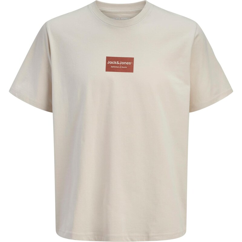 JACK & JONES Tričko JJFRANK krémová / hrdzavo červená 67458839