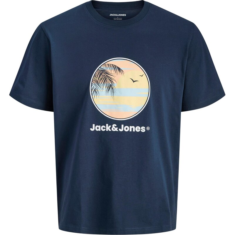 JACK & JONES Tričko JJPERRY svetlomodrá / tmavomodrá / žltá / 67458837