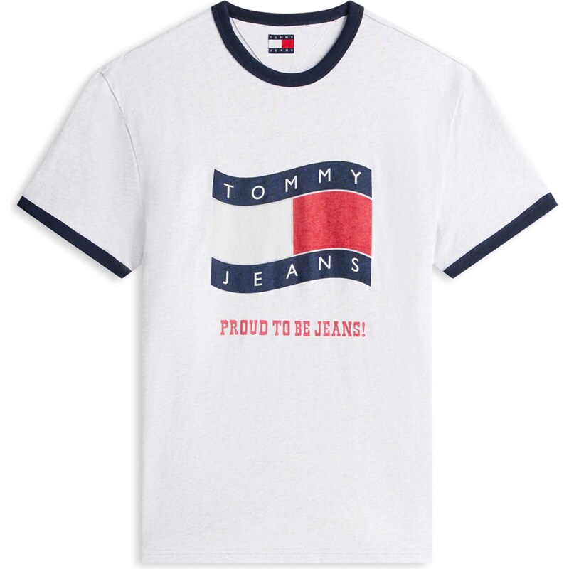 Tommy Jeans Tričko námornícka modrá / svetlosivá / grenadínová 67458879
