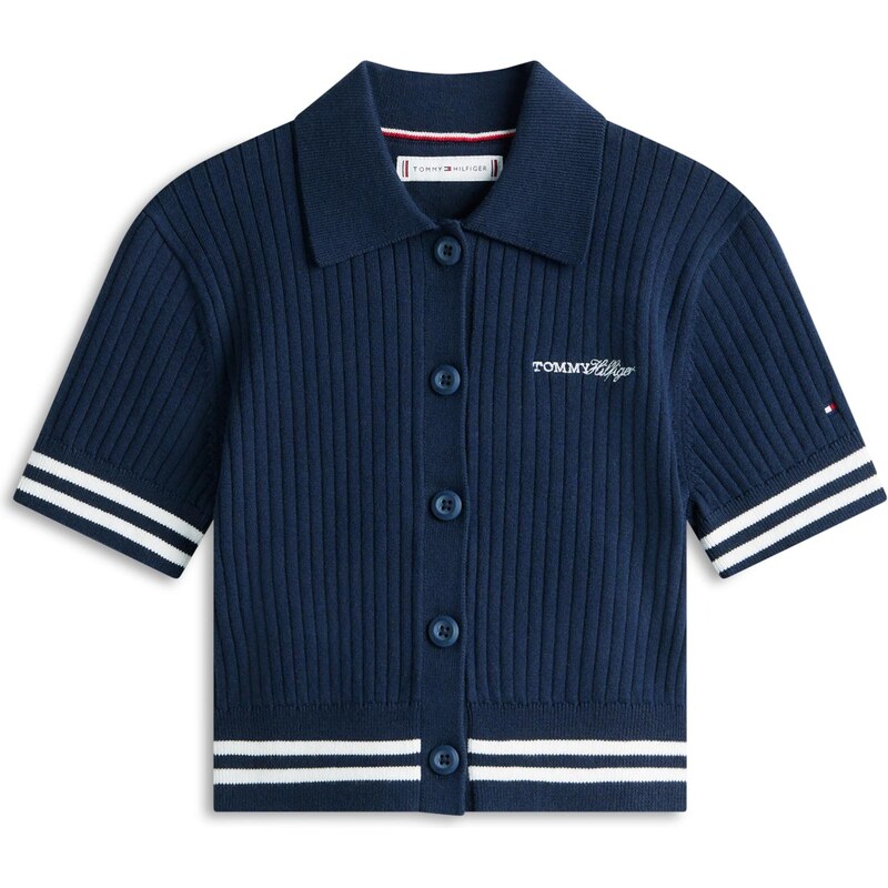TOMMY HILFIGER Kardigán námornícka modrá / biela 67458910