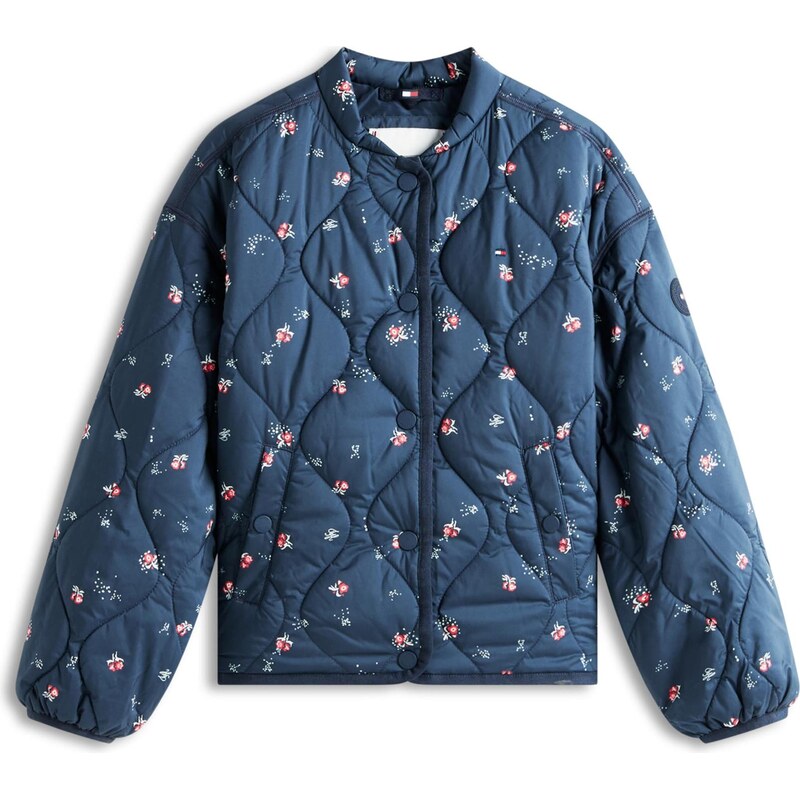 TOMMY HILFIGER Prechodná bunda námornícka modrá / svetločervená / 67458915