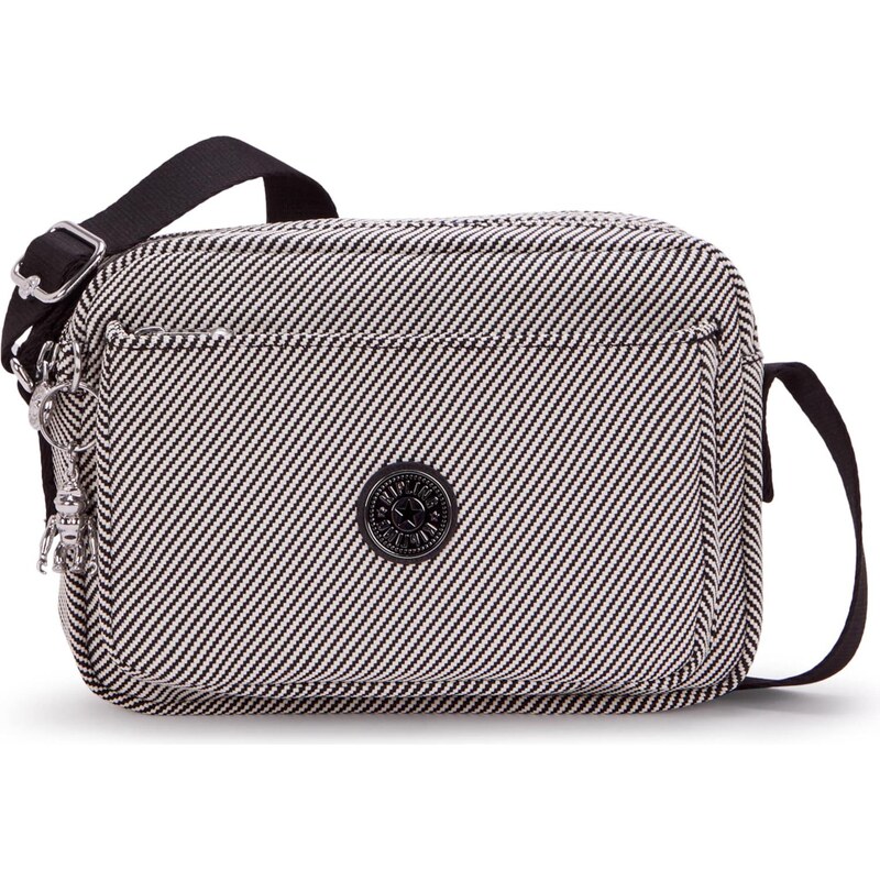 KIPLING Taška cez rameno Abanu čierna / biela 67459069