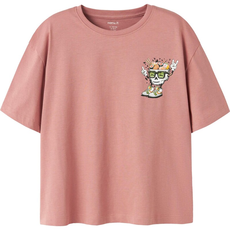 NAME IT Tričko NKMTHAD svetlozelená / rosé / čierna / biela 67459094