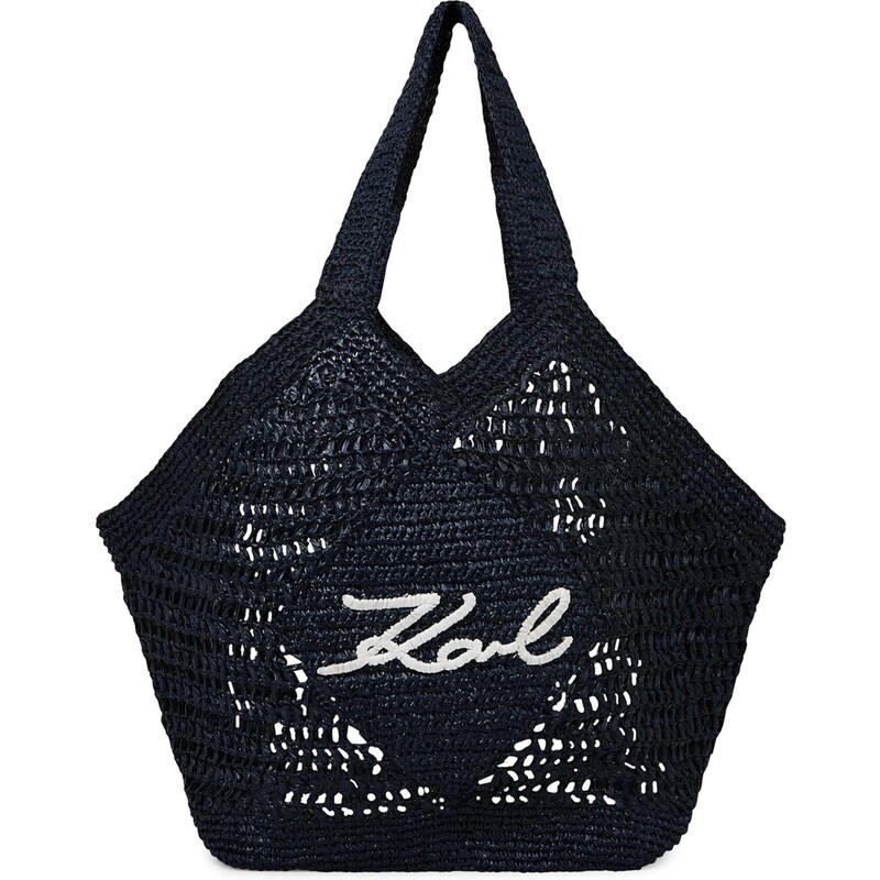 Karl Lagerfeld Plážová taška tmavomodrá / biela 67459136