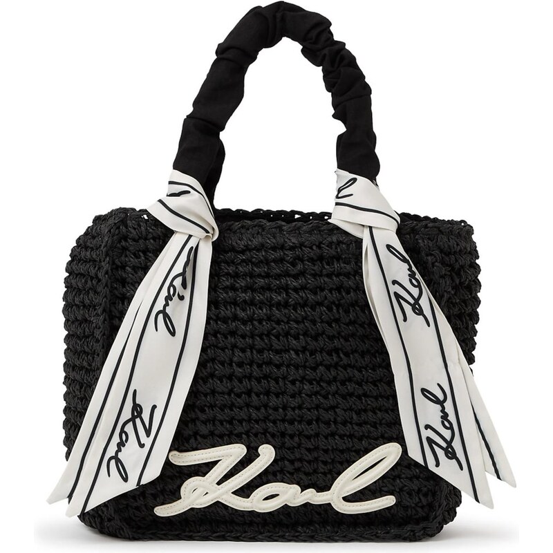 Karl Lagerfeld Plážová taška čierna / biela 67459124