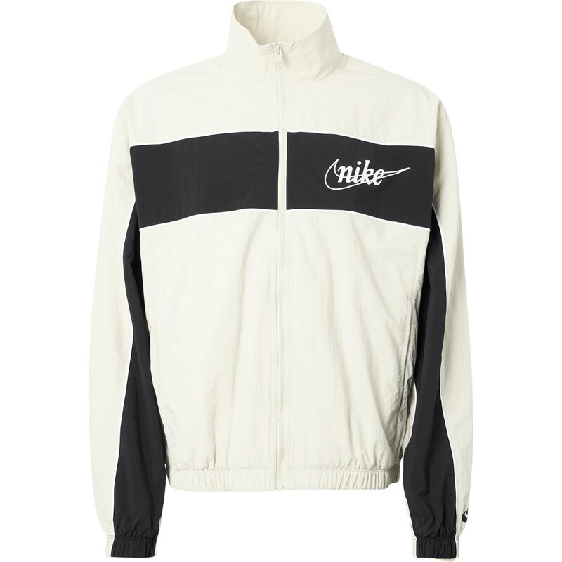 Nike Sportswear Prechodná bunda CLUB čierna / prírodná biela 67459190