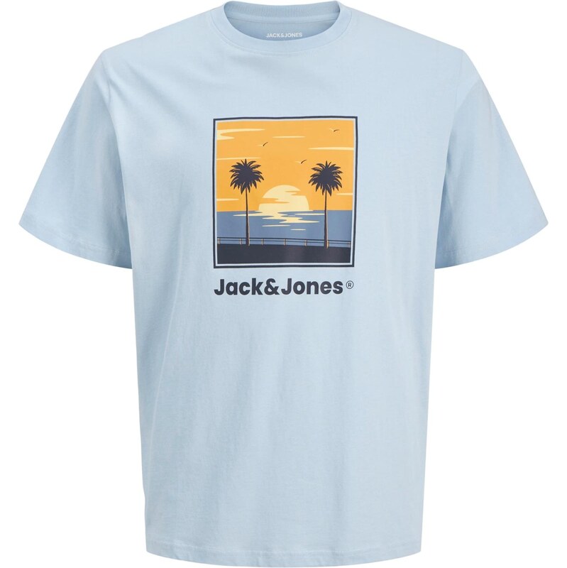 JACK & JONES Tričko JJPERRY námornícka modrá / nebesky modrá / 67459201