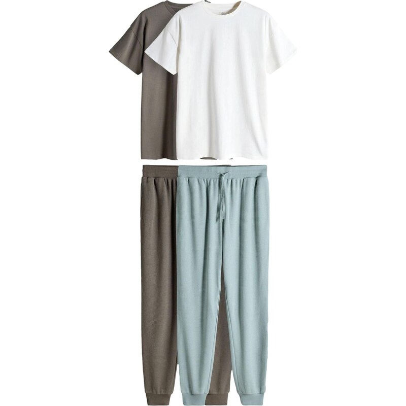 The Set Tepláková súprava modrosivá / čokoládová / biela 67459237