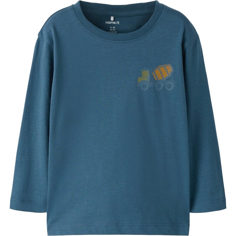 NAME IT Tričko NMMBERLAN modrosivá / tmavooranžová 67459415