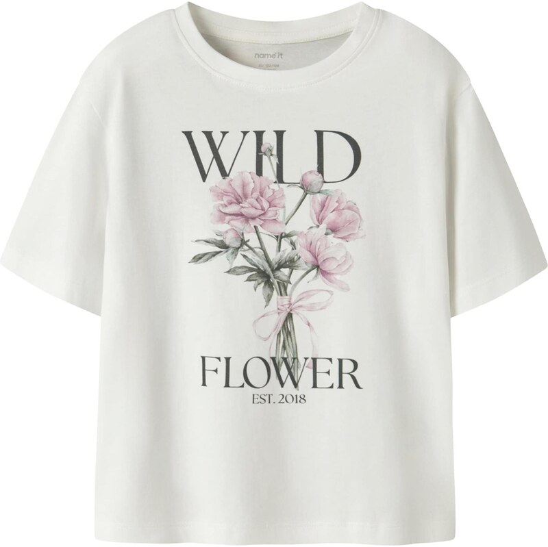 NAME IT Tričko NKFVOTEA jedľová / slivková / čierna / biela 67459405