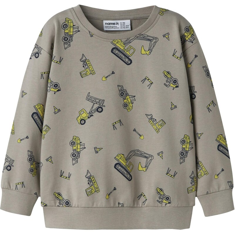 NAME IT Mikina NMMVILDAR žltá / sivá / čierna 67459406