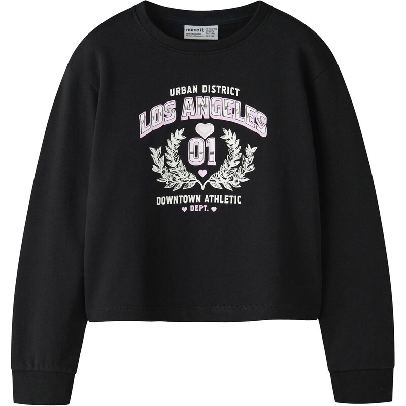 NAME IT Mikina NKFVANITA slivková / čierna / biela 67459397