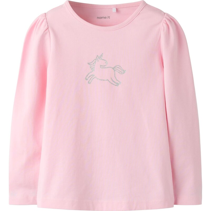 NAME IT Tričko NMFBILISA ružová / strieborná 67459428