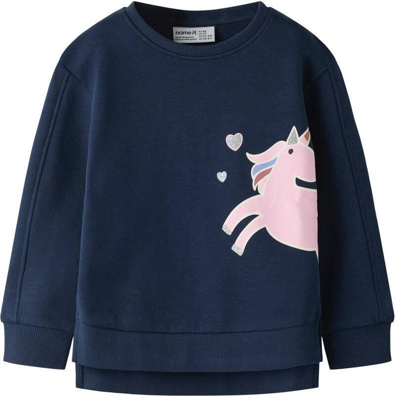 NAME IT Mikina NMFBIRKY námornícka modrá / ružová / strieborná / biela 67459418