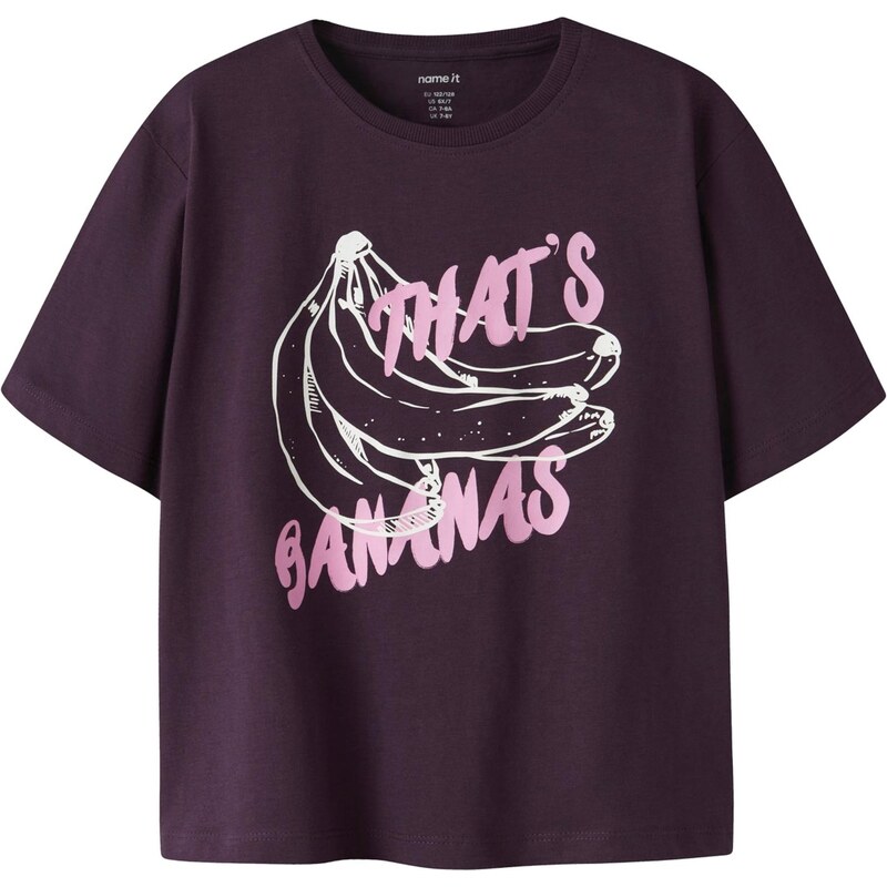 NAME IT Tričko tmavofialová / svetloružová / biela 67459442