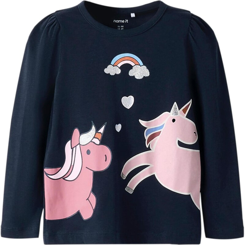 NAME IT Tričko NMFBILISA svetlomodrá / tmavomodrá / svetloružová / 67459429