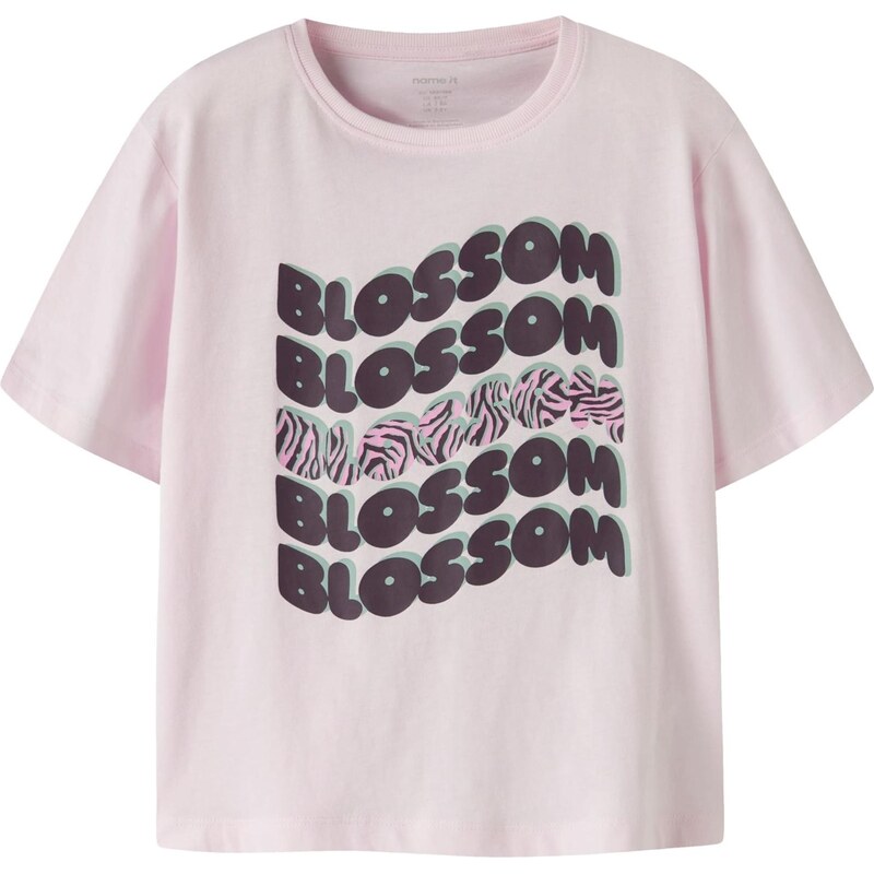 NAME IT Tričko pastelovo zelená / tmavofialová / ružová 67459443