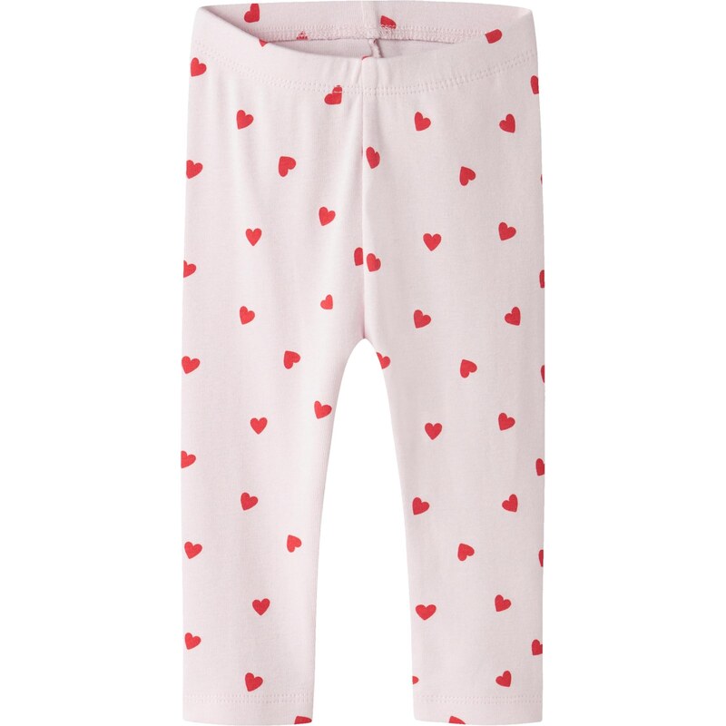 NAME IT Legíny NBFBHEART pastelovo ružová / jasne červená 67459426