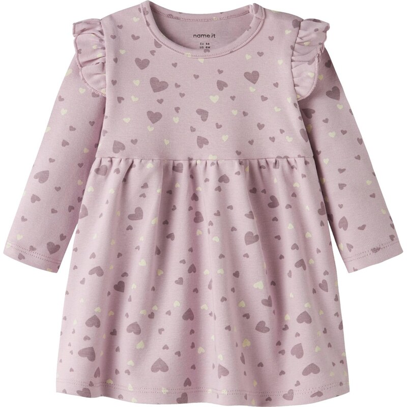 NAME IT Šaty NBFBHEART krémová / svetlofialová / pastelovo fialová 67459422