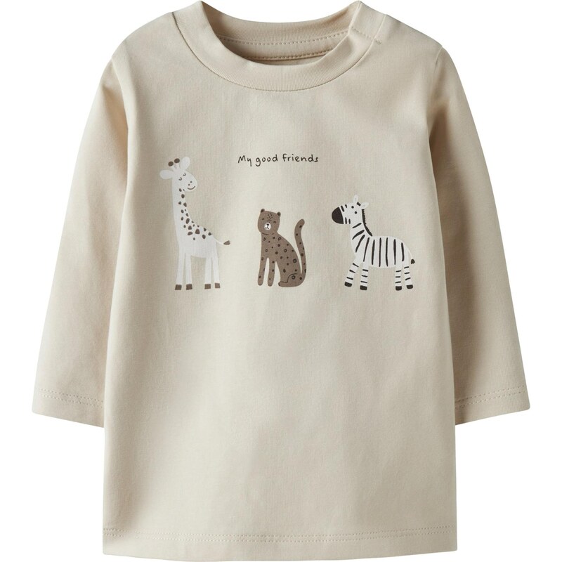 NAME IT Tričko NBNTUTTY piesková / hnedá / čierna / biela 67459432