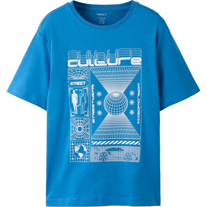 NAME IT Tričko azúrová / biela 67459505