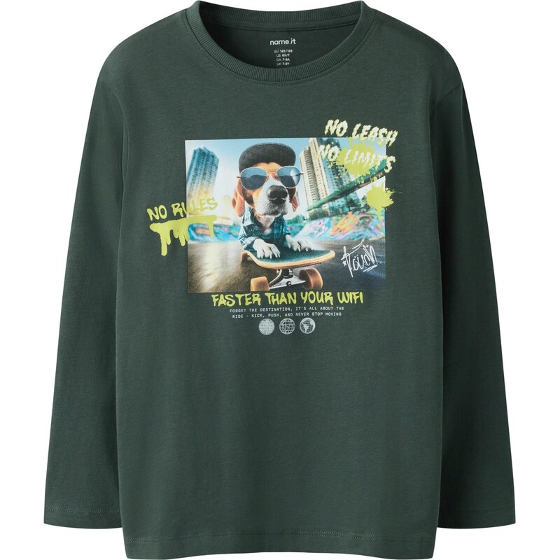 NAME IT Tričko NKMVOTO svetlomodrá / hnedá / žltá / tmavozelená 67459500